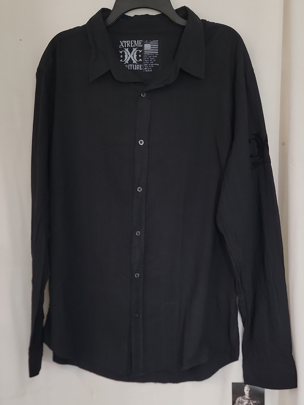 Xtreme Couture Men's Black Long-Sleeve Button-Down Shirt
